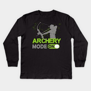 Archery Mode on Archer Gifts Kids Long Sleeve T-Shirt